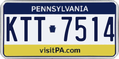 PA license plate KTT7514