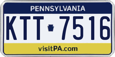 PA license plate KTT7516