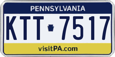PA license plate KTT7517