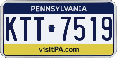 PA license plate KTT7519