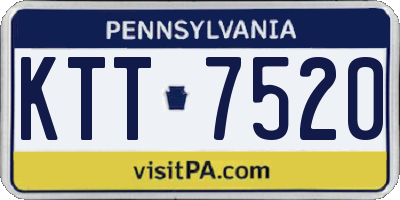 PA license plate KTT7520