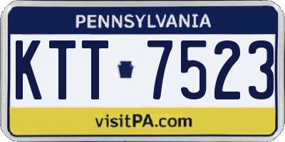 PA license plate KTT7523