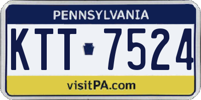 PA license plate KTT7524