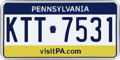 PA license plate KTT7531
