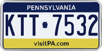 PA license plate KTT7532