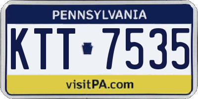 PA license plate KTT7535