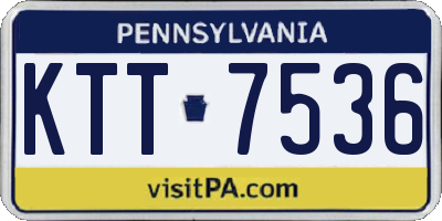 PA license plate KTT7536