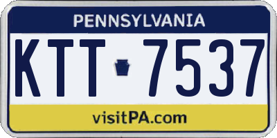 PA license plate KTT7537