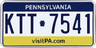 PA license plate KTT7541
