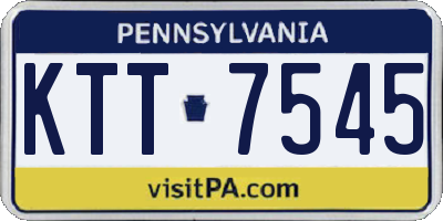 PA license plate KTT7545