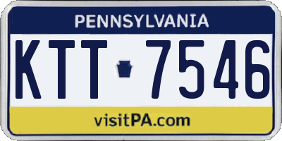 PA license plate KTT7546