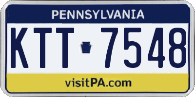 PA license plate KTT7548