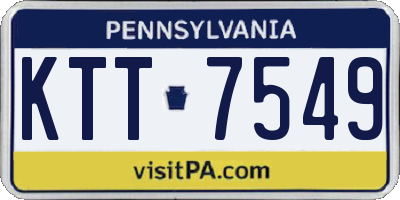 PA license plate KTT7549