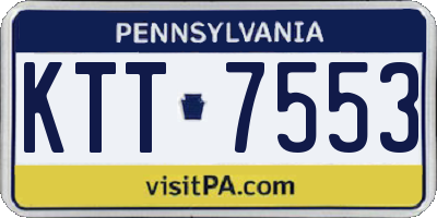 PA license plate KTT7553