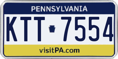 PA license plate KTT7554