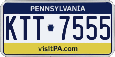 PA license plate KTT7555