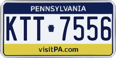 PA license plate KTT7556
