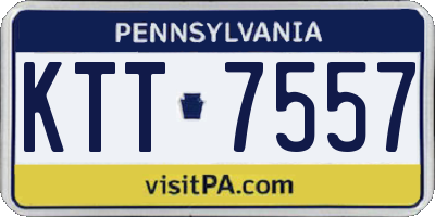 PA license plate KTT7557