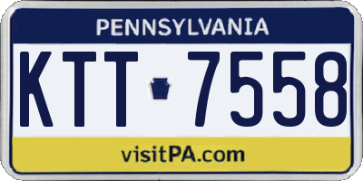PA license plate KTT7558