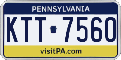 PA license plate KTT7560