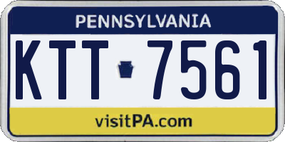 PA license plate KTT7561