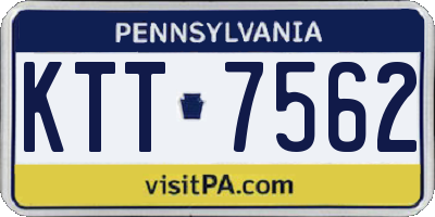 PA license plate KTT7562