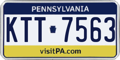PA license plate KTT7563