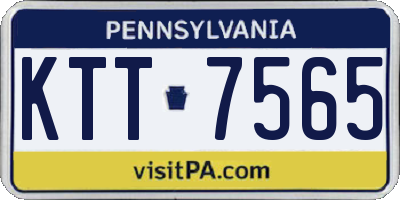 PA license plate KTT7565