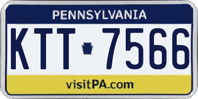 PA license plate KTT7566