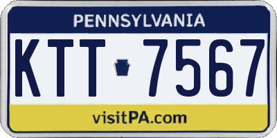 PA license plate KTT7567