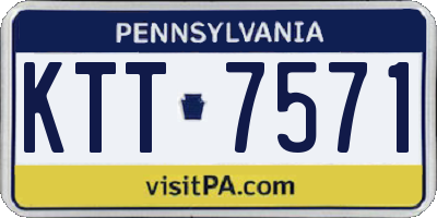 PA license plate KTT7571