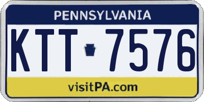 PA license plate KTT7576