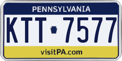 PA license plate KTT7577