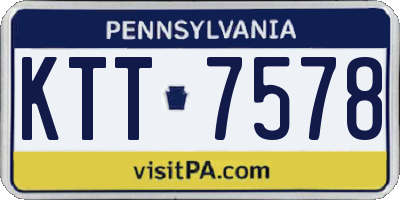PA license plate KTT7578