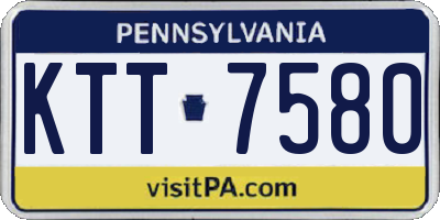 PA license plate KTT7580