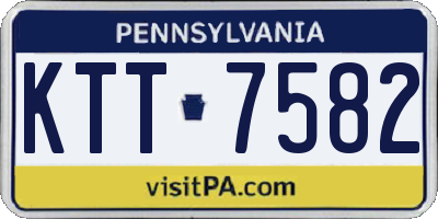 PA license plate KTT7582