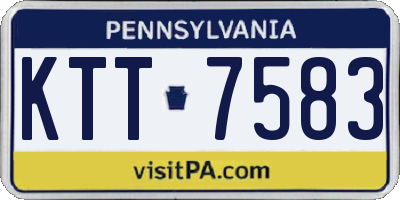 PA license plate KTT7583