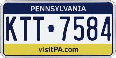 PA license plate KTT7584