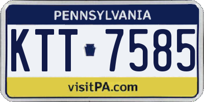 PA license plate KTT7585