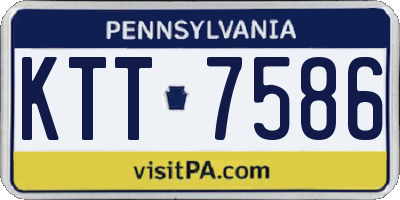 PA license plate KTT7586