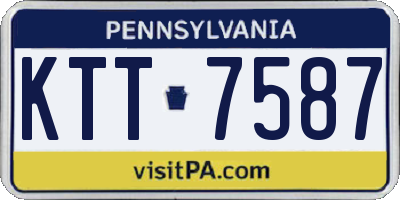 PA license plate KTT7587