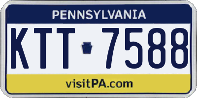 PA license plate KTT7588