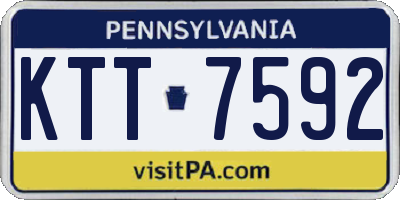 PA license plate KTT7592