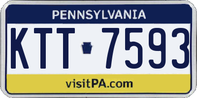 PA license plate KTT7593