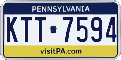 PA license plate KTT7594
