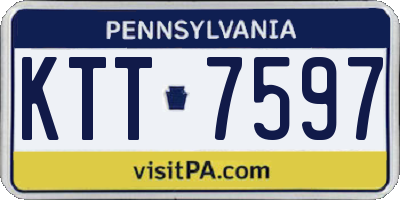 PA license plate KTT7597