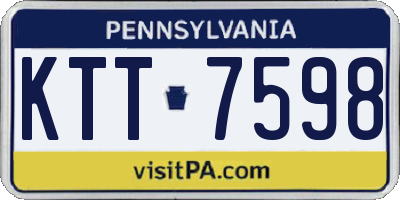 PA license plate KTT7598