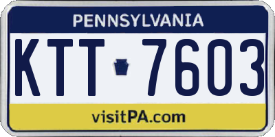 PA license plate KTT7603