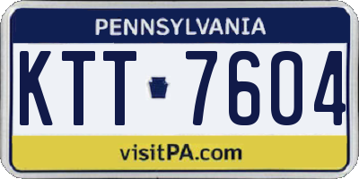 PA license plate KTT7604