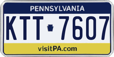 PA license plate KTT7607
